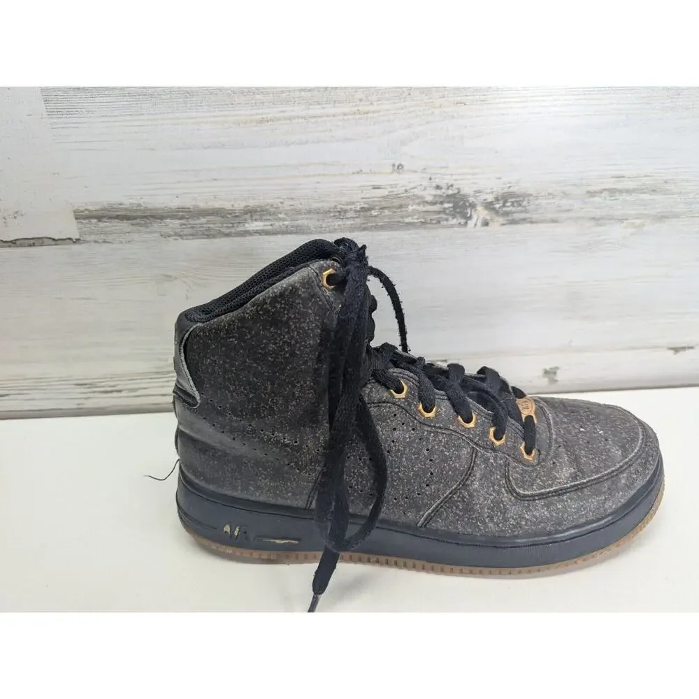 Nike Air Force 1 High Top‎ 807617-007 LV8 GS Black Gum Speckled 7Y (Youth)
